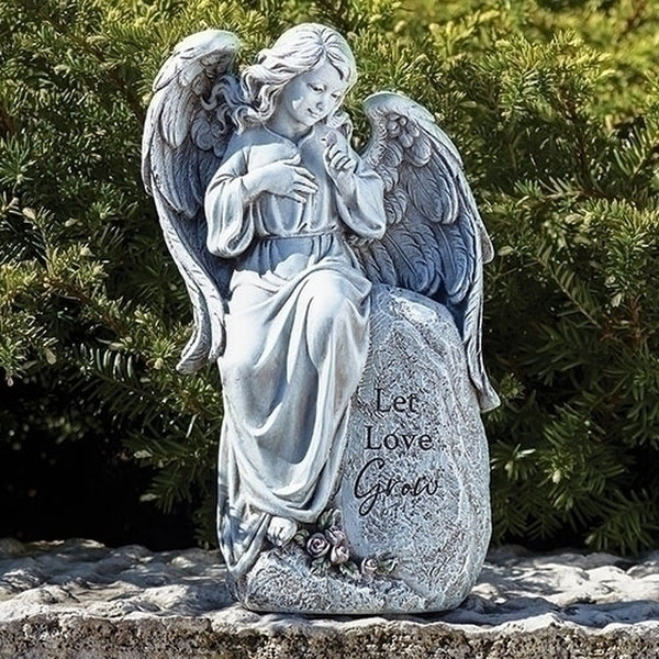 Angel Let Love Grow Garden Statue Roman Company Artwork